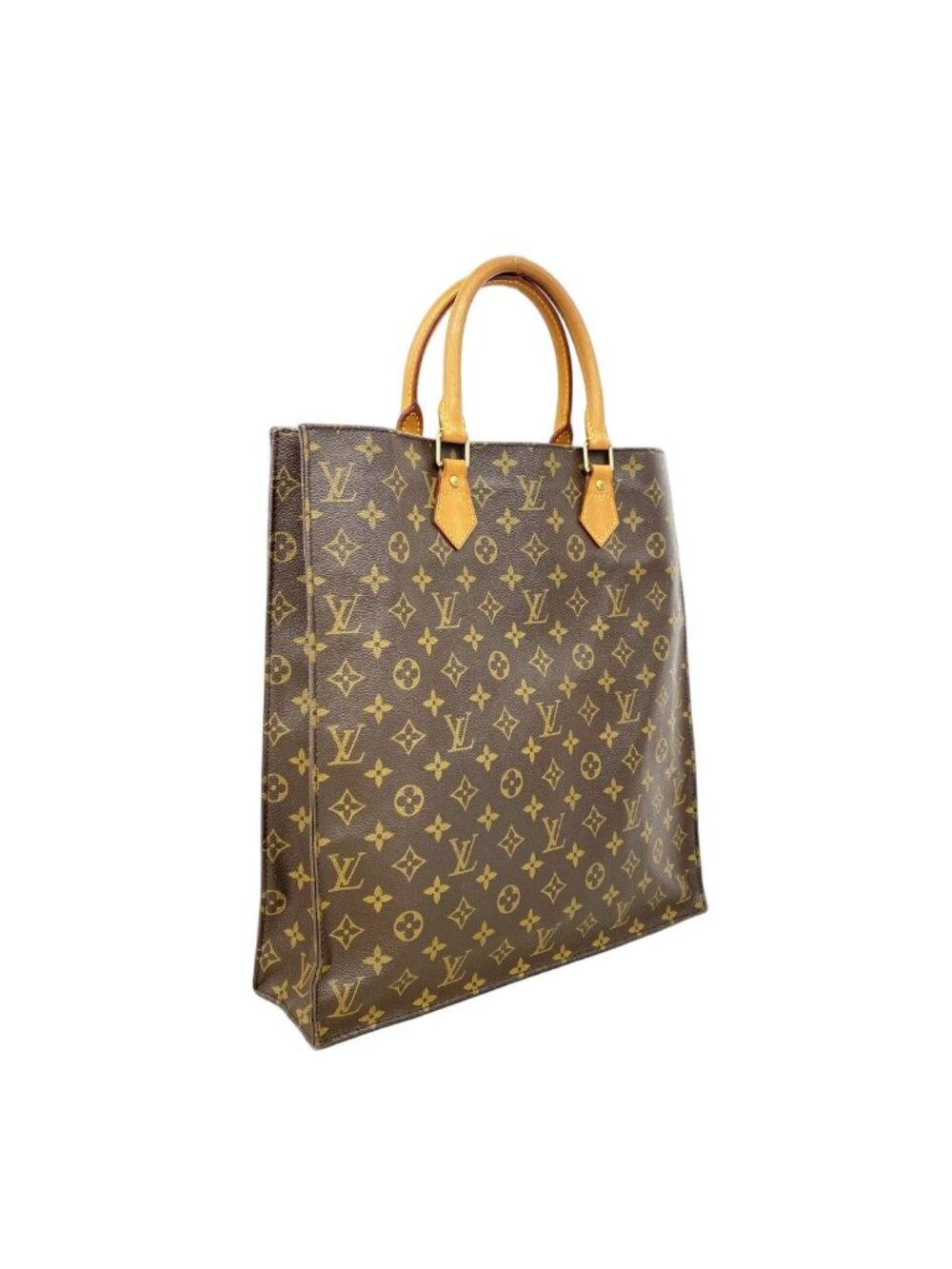 Louis Vuitton Tote Monogram Sac Plat Brown - Picture 2 of 10